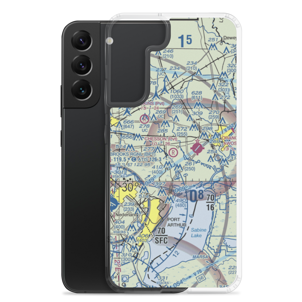 Chesson Airport (XS33) VFR Sectional Samsung Case Samsung Galaxy S22 Plus model shown