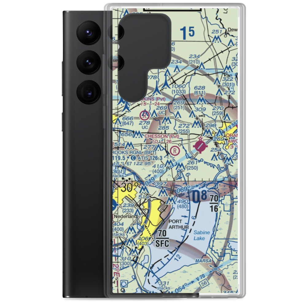 Chesson Airport (XS33) VFR Sectional Samsung Case Samsung Galaxy S22 Ultra model shown