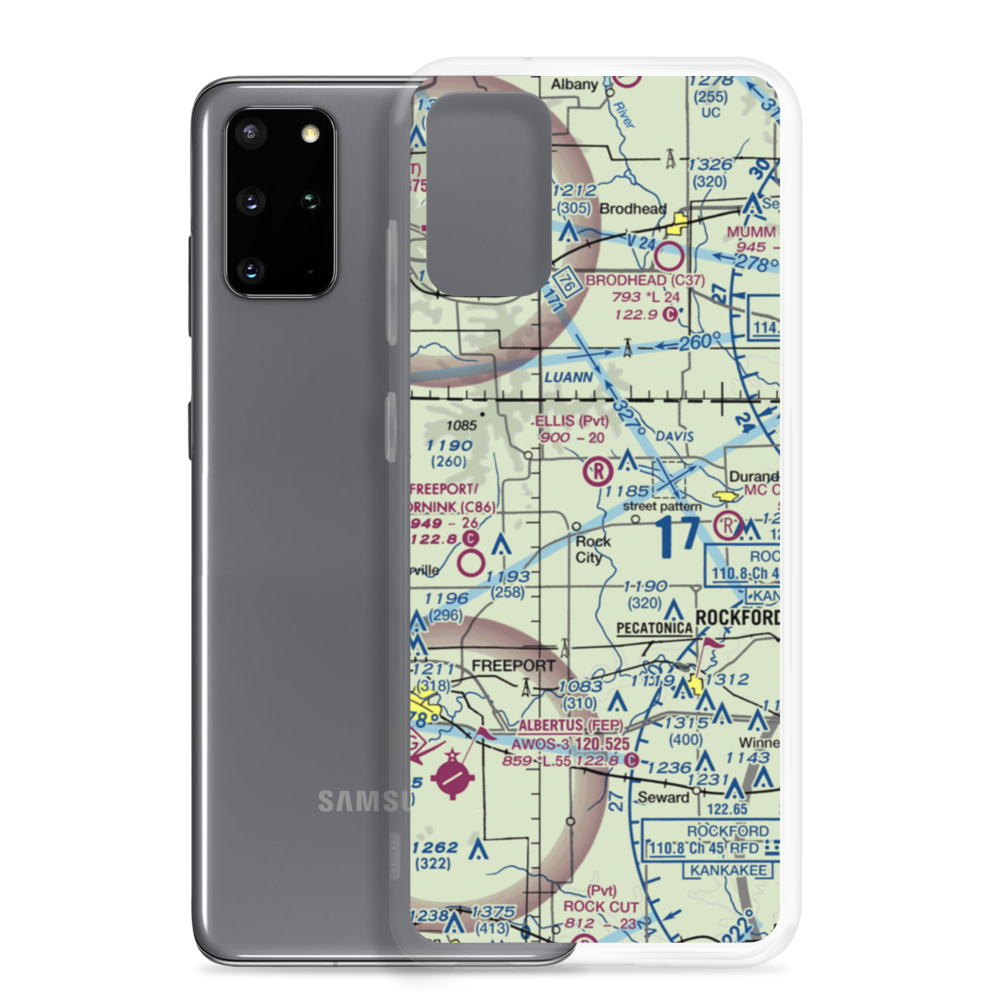 Chester Wyss Airport (LL75) VFR Sectional Samsung Case Samsung Galaxy S20 Plus model shown