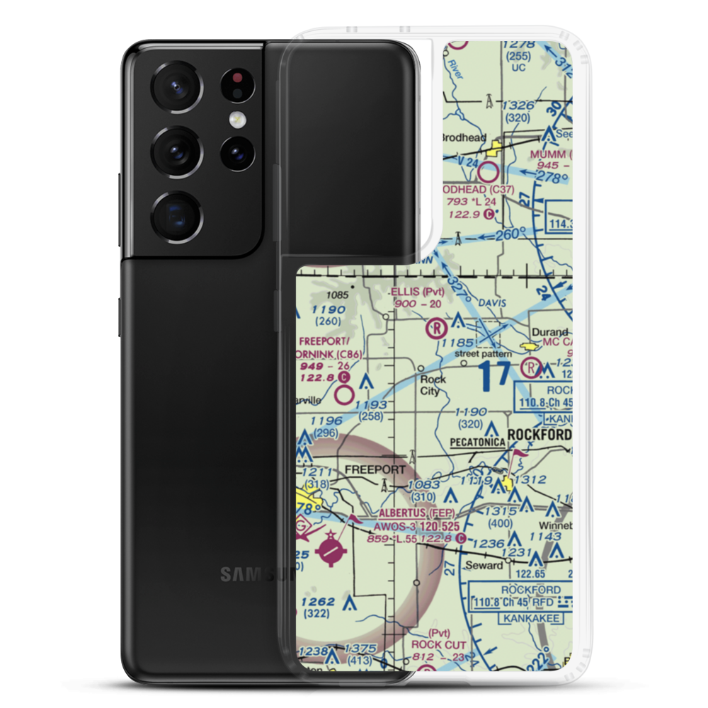Chester Wyss Airport (LL75) VFR Sectional Samsung Case Samsung Galaxy S21 Ultra model shown
