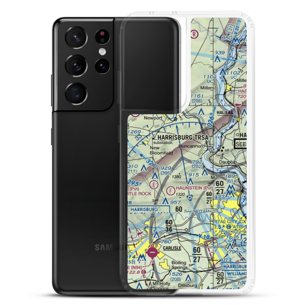 Chestnut Hill Airport (5PS5) VFR Sectional Samsung Case Samsung Galaxy S21 Ultra model shown