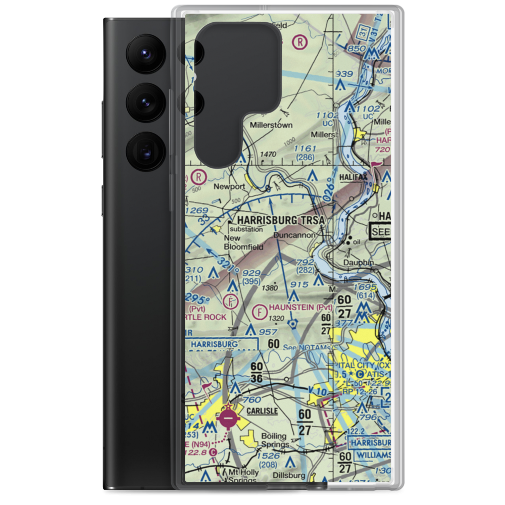 Chestnut Hill Airport (5PS5) VFR Sectional Samsung Case Samsung Galaxy S22 Ultra model shown