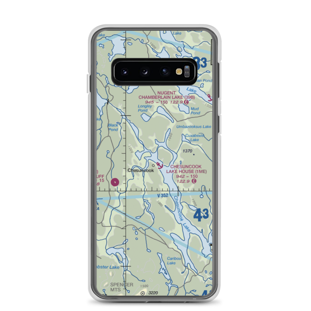 Chesuncook Lake House Seaplane Base (1ME) VFR Sectional Samsung Case Samsung Galaxy S10 model shown