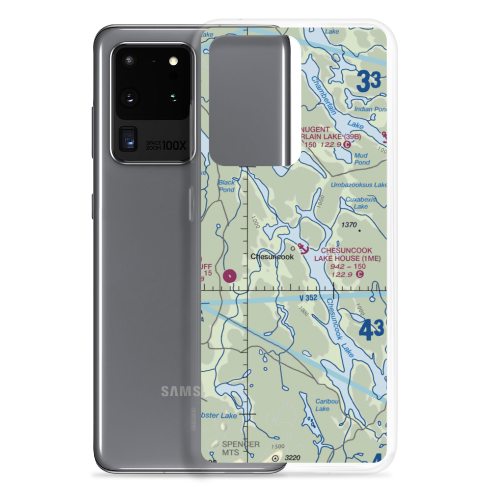 Chesuncook Lake House Seaplane Base (1ME) VFR Sectional Samsung Case Samsung Galaxy S20 Ultra model shown