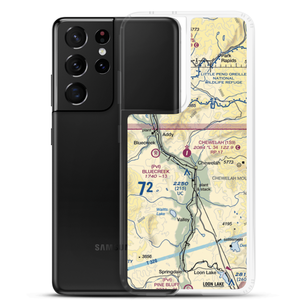 Chewelah Municipal  Airport (1S9) VFR Sectional Samsung Case Samsung Galaxy S21 Ultra model shown