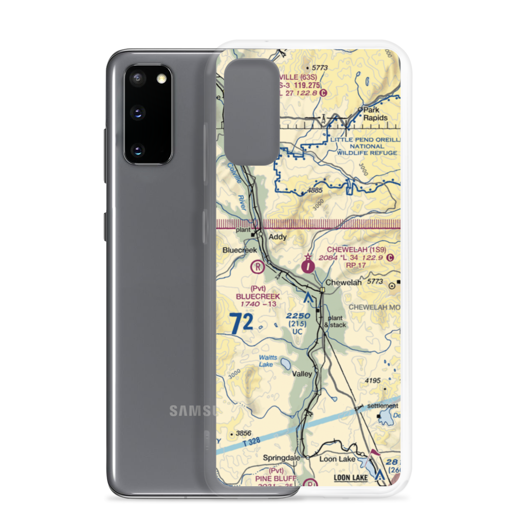 Chewelah Municipal  Airport (1S9) VFR Sectional Samsung Case Samsung Galaxy S20 model shown