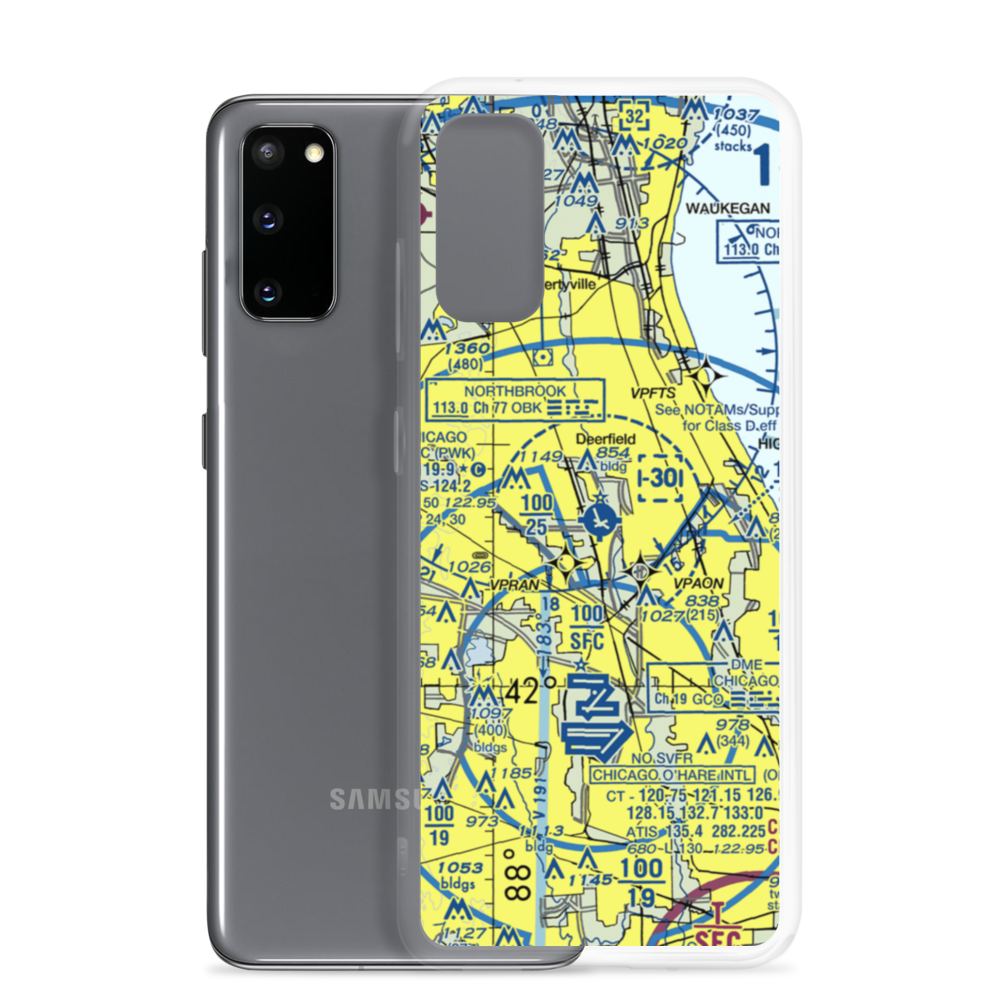 Chicago Executive Airport (PWK) VFR Sectional Samsung Case Samsung Galaxy S20 model shown