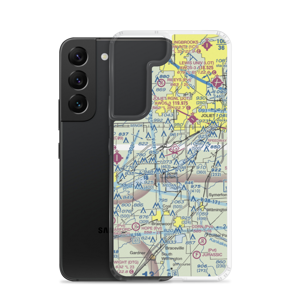 Chicago Glider Club Gliderport (IL59) VFR Sectional Samsung Case Samsung Galaxy S22 model shown
