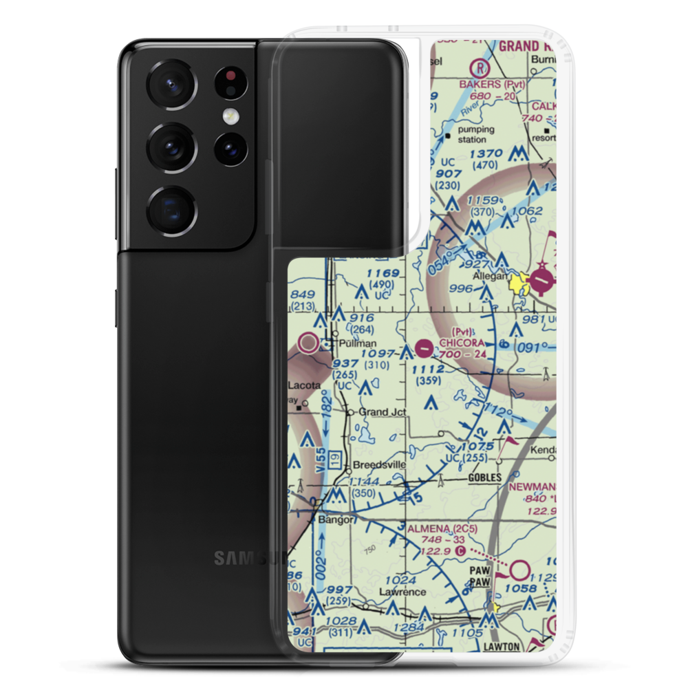 Chicora Field (38MI) VFR Sectional Samsung Case Samsung Galaxy S21 Ultra model shown