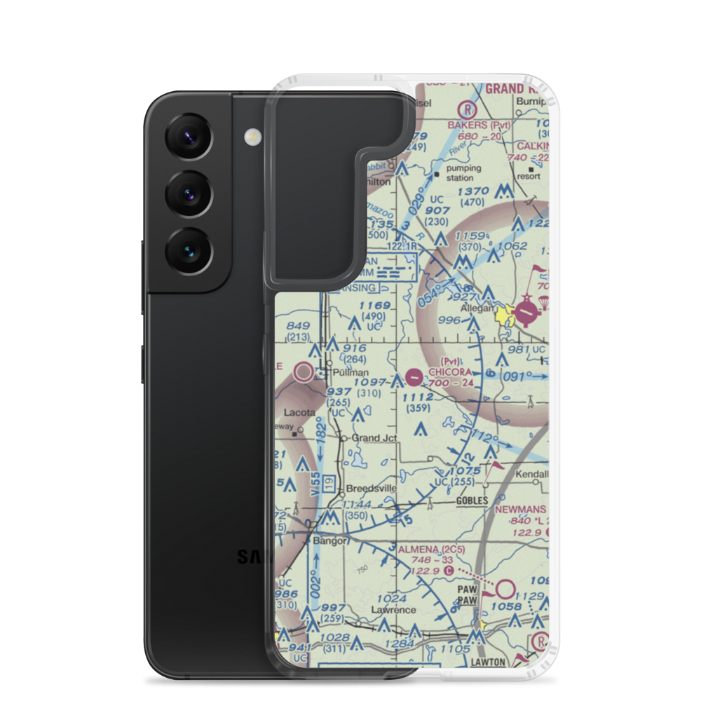 Chicora Field (38MI) VFR Sectional Samsung Case Samsung Galaxy S22 model shown
