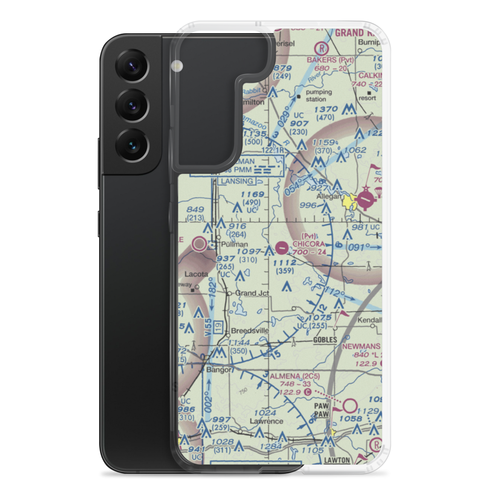 Chicora Field (38MI) VFR Sectional Samsung Case Samsung Galaxy S22 Plus model shown