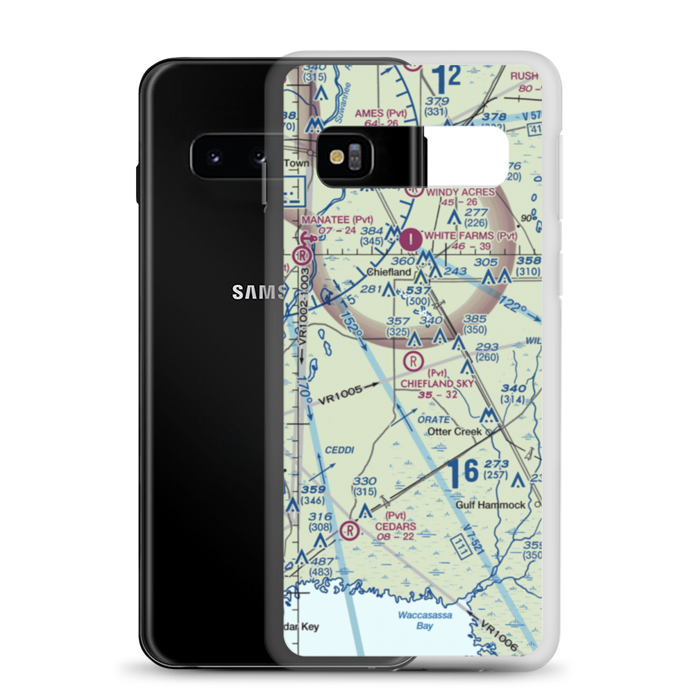 Chiefland Sky Ranch Airport (51FL) VFR Sectional Samsung Case Samsung Galaxy S10 model shown