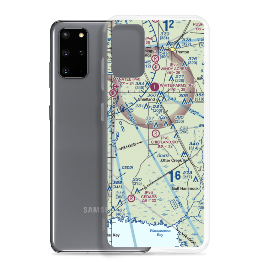 Chiefland Sky Ranch Airport (51FL) VFR Sectional Samsung Case Samsung Galaxy S20 Plus model shown