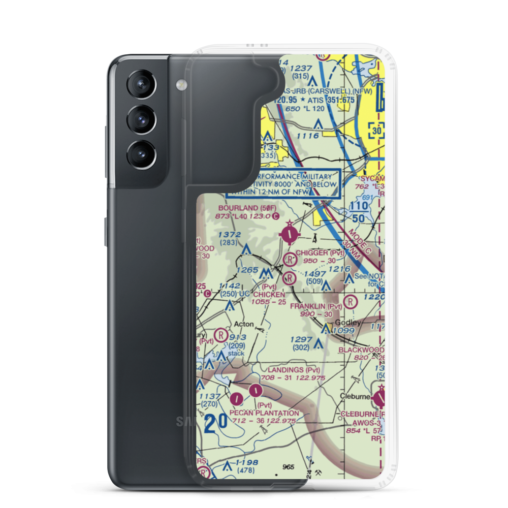 Chigger Field (TE52) VFR Sectional Samsung Case Samsung Galaxy S21 model shown