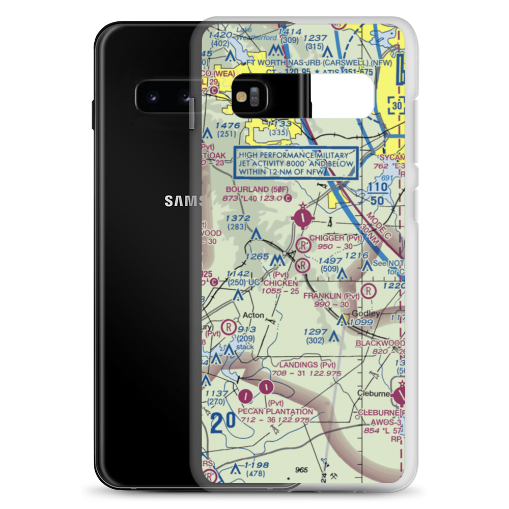 Chigger Field (TE52) VFR Sectional Samsung Case Samsung Galaxy S10+ model shown