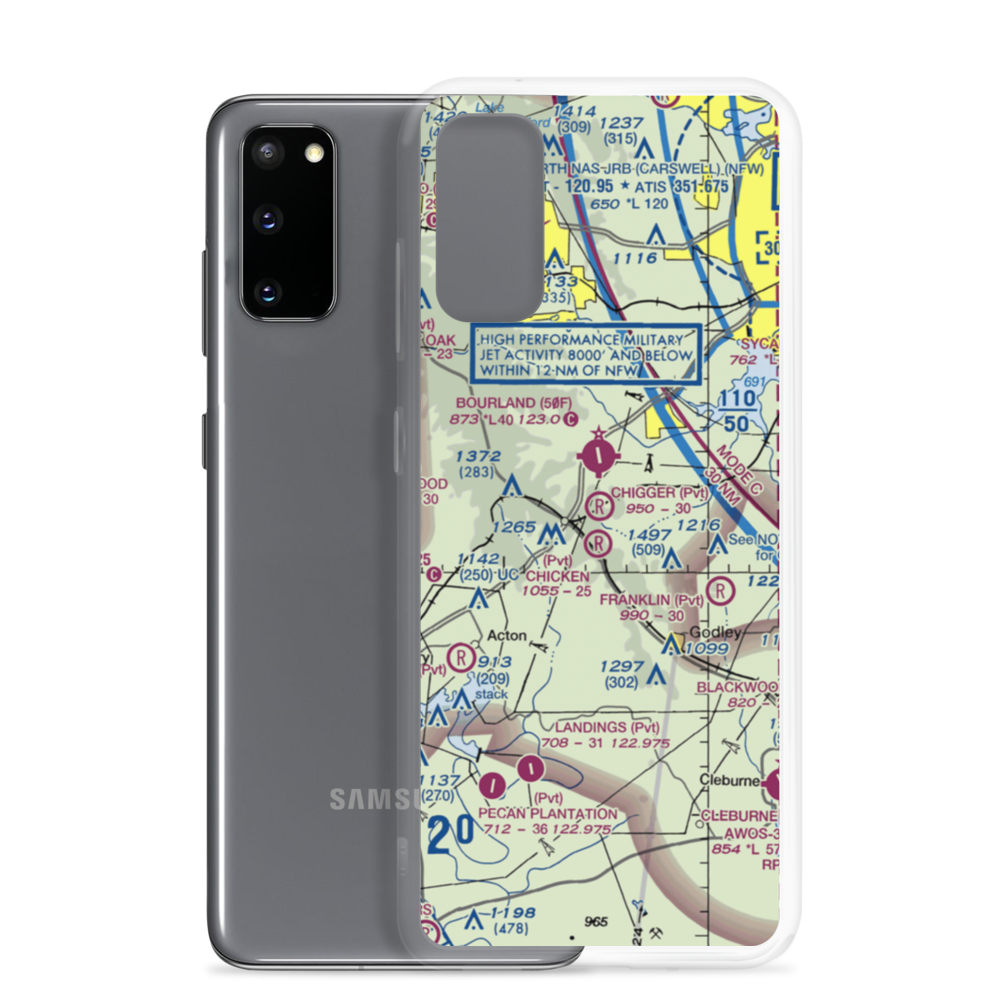 Chigger Field (TE52) VFR Sectional Samsung Case Samsung Galaxy S20 model shown