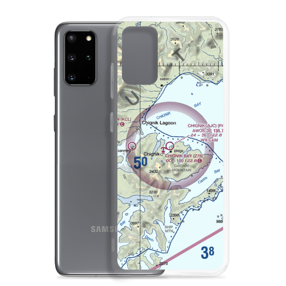 Chignik Airport (AJC) VFR Sectional Samsung Case Samsung Galaxy S20 Plus model shown