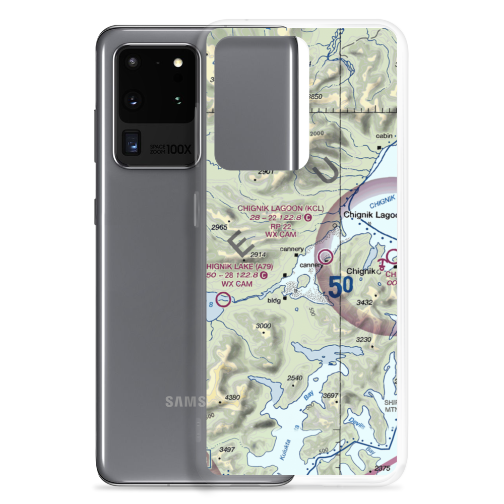 Chignik Fisheries Airport (KCG) VFR Sectional Samsung Case Samsung Galaxy S20 Ultra model shown