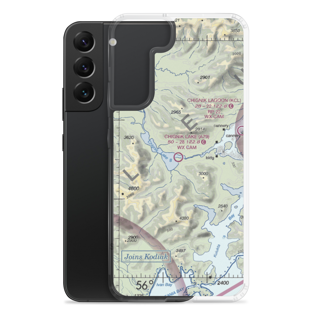 Chignik Lake Airport (A79) VFR Sectional Samsung Case Samsung Galaxy S22 Plus model shown