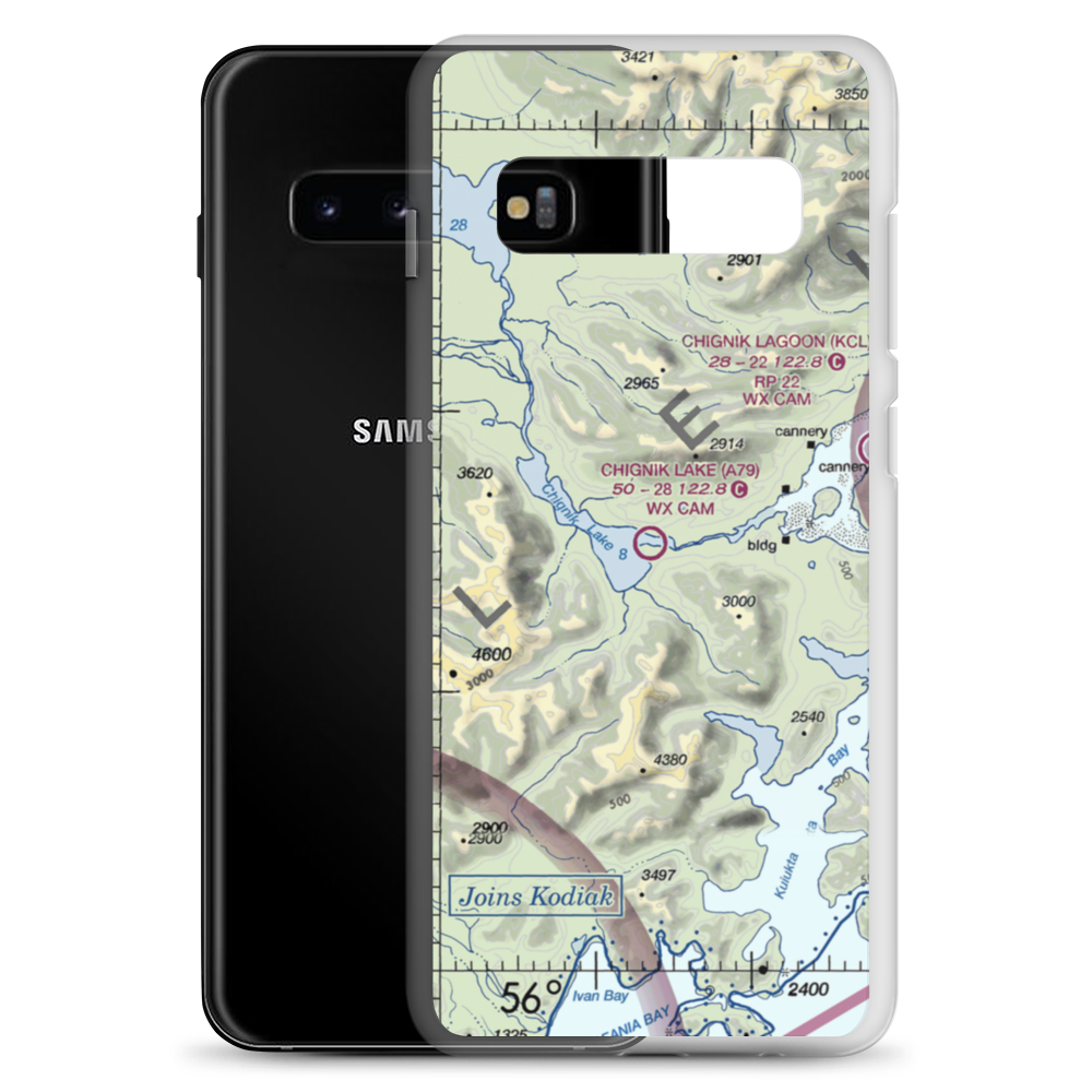 Chignik Lake Airport (A79) VFR Sectional Samsung Case Samsung Galaxy S10+ model shown
