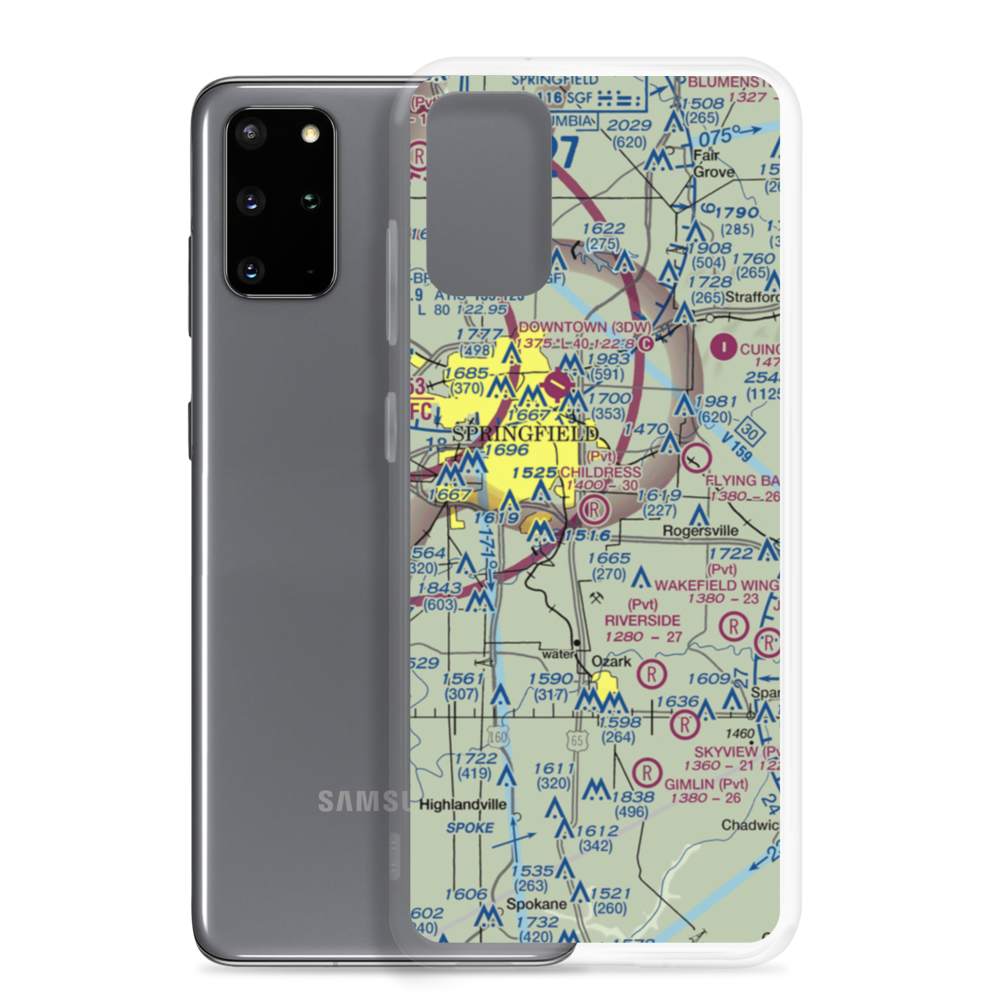 Childress Airstrip (MU12) VFR Sectional Samsung Case Samsung Galaxy S20 Plus model shown