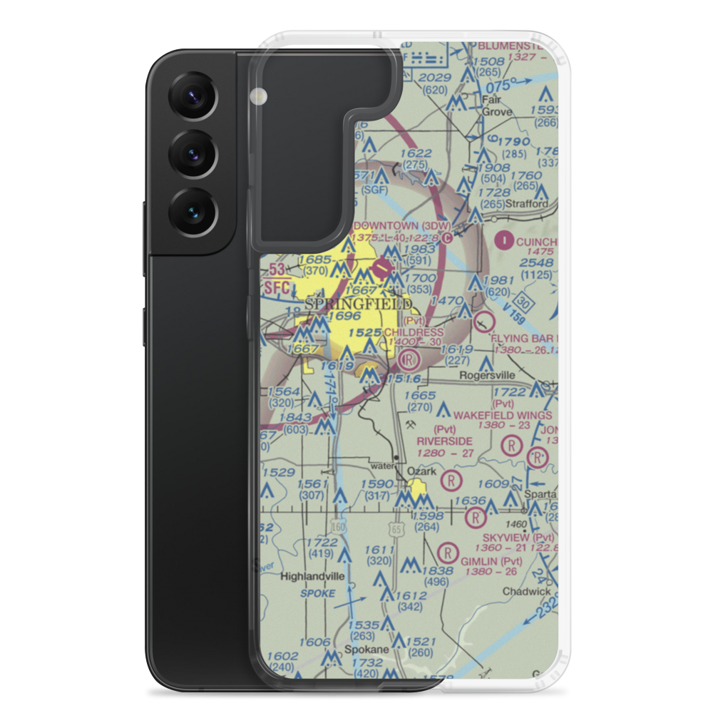 Childress Airstrip (MU12) VFR Sectional Samsung Case Samsung Galaxy S22 Plus model shown