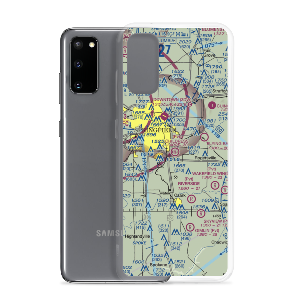 Childress Airstrip (MU12) VFR Sectional Samsung Case Samsung Galaxy S20 model shown