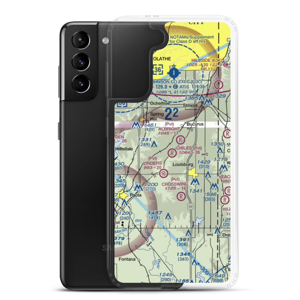 Chiles Airpark (69KS) VFR Sectional Samsung Case Samsung Galaxy S21 Plus model shown