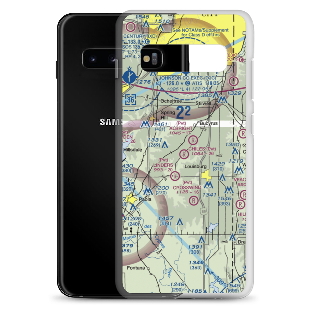Chiles Airpark (69KS) VFR Sectional Samsung Case Samsung Galaxy S10+ model shown