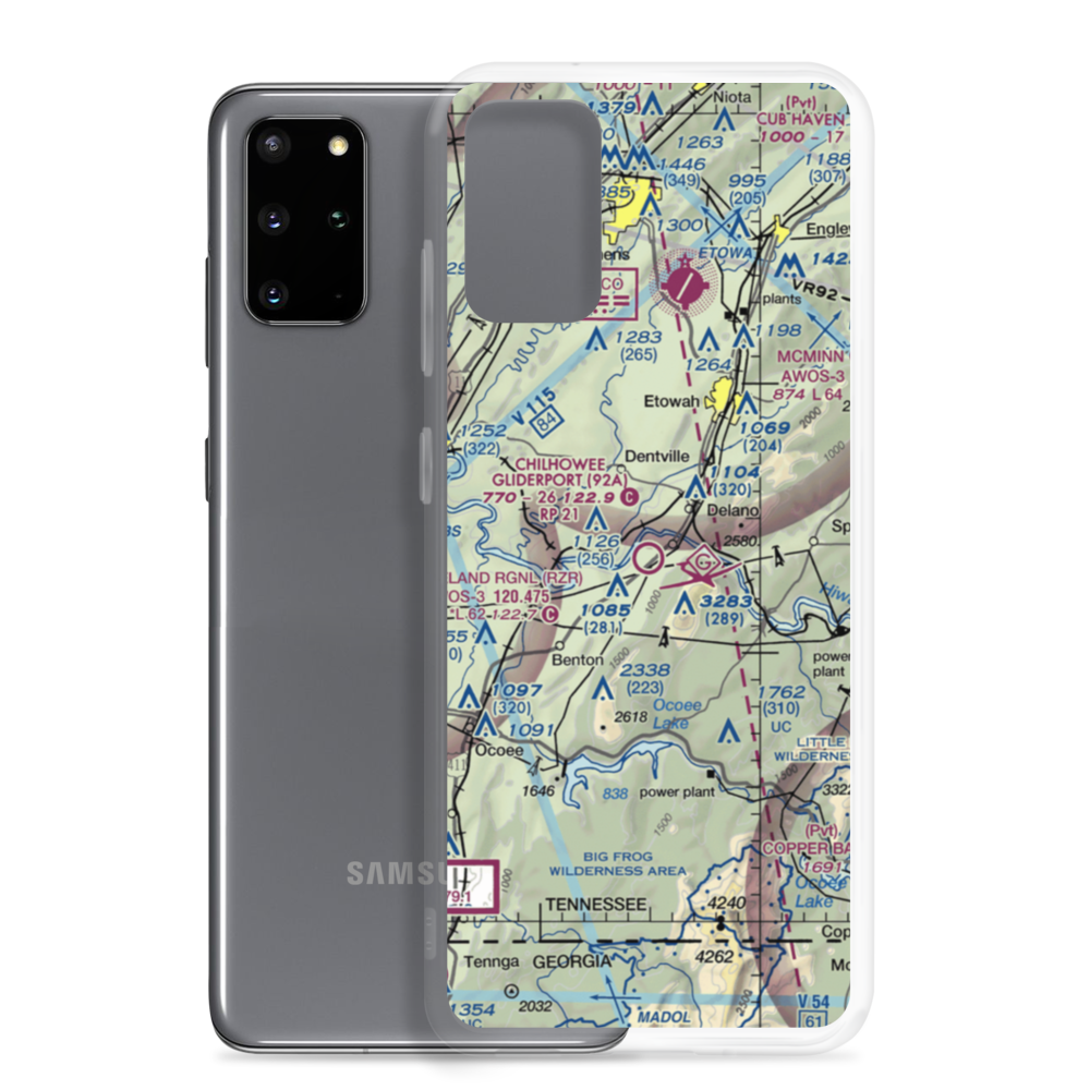 Chilhowee Gliderport (92A) VFR Sectional Samsung Case Samsung Galaxy S20 Plus model shown