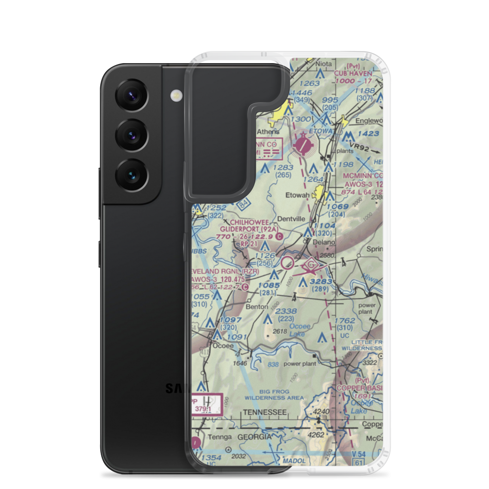 Chilhowee Gliderport (92A) VFR Sectional Samsung Case Samsung Galaxy S22 model shown