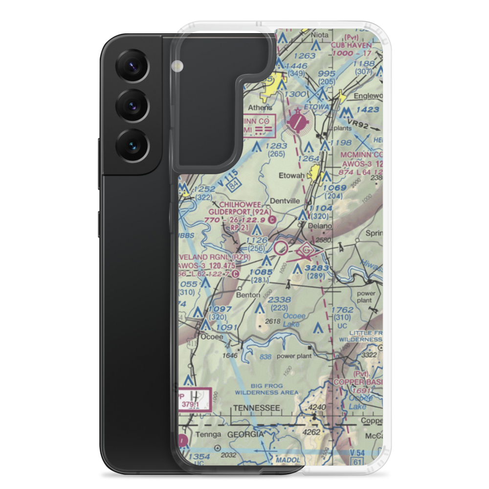 Chilhowee Gliderport (92A) VFR Sectional Samsung Case Samsung Galaxy S22 Plus model shown