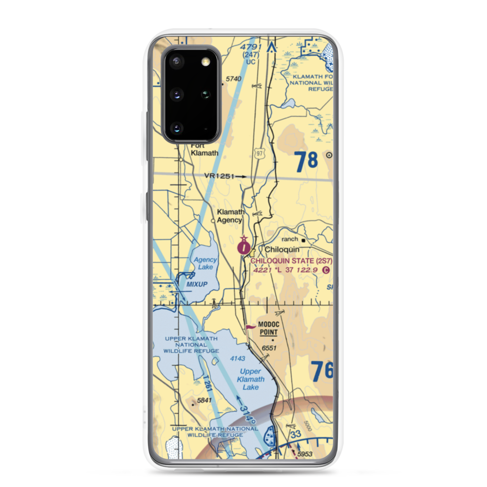 Chiloquin State Airport (2S7) VFR Sectional Samsung Case Samsung Galaxy S20 Plus model shown