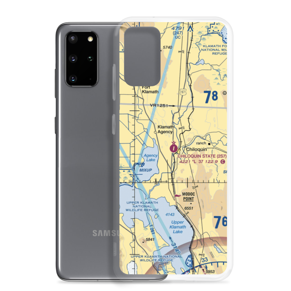 Chiloquin State Airport (2S7) VFR Sectional Samsung Case Samsung Galaxy S20 Plus model shown