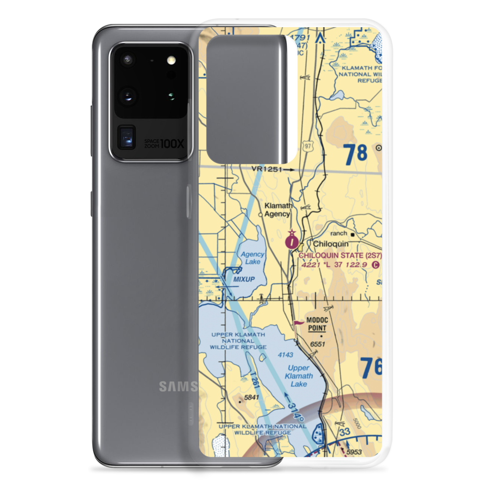 Chiloquin State Airport (2S7) VFR Sectional Samsung Case Samsung Galaxy S20 Ultra model shown