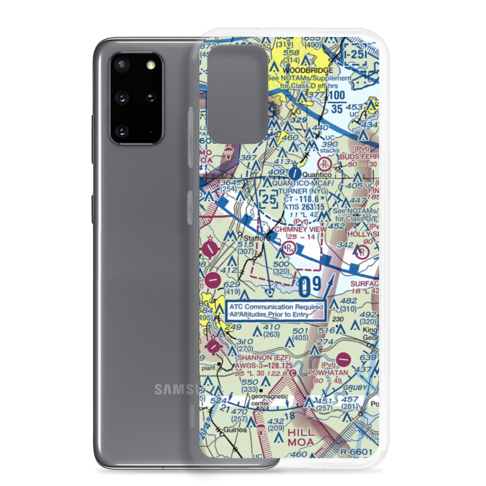 Chimney View Airport (5VA5) VFR Sectional Samsung Case Samsung Galaxy S20 Plus model shown