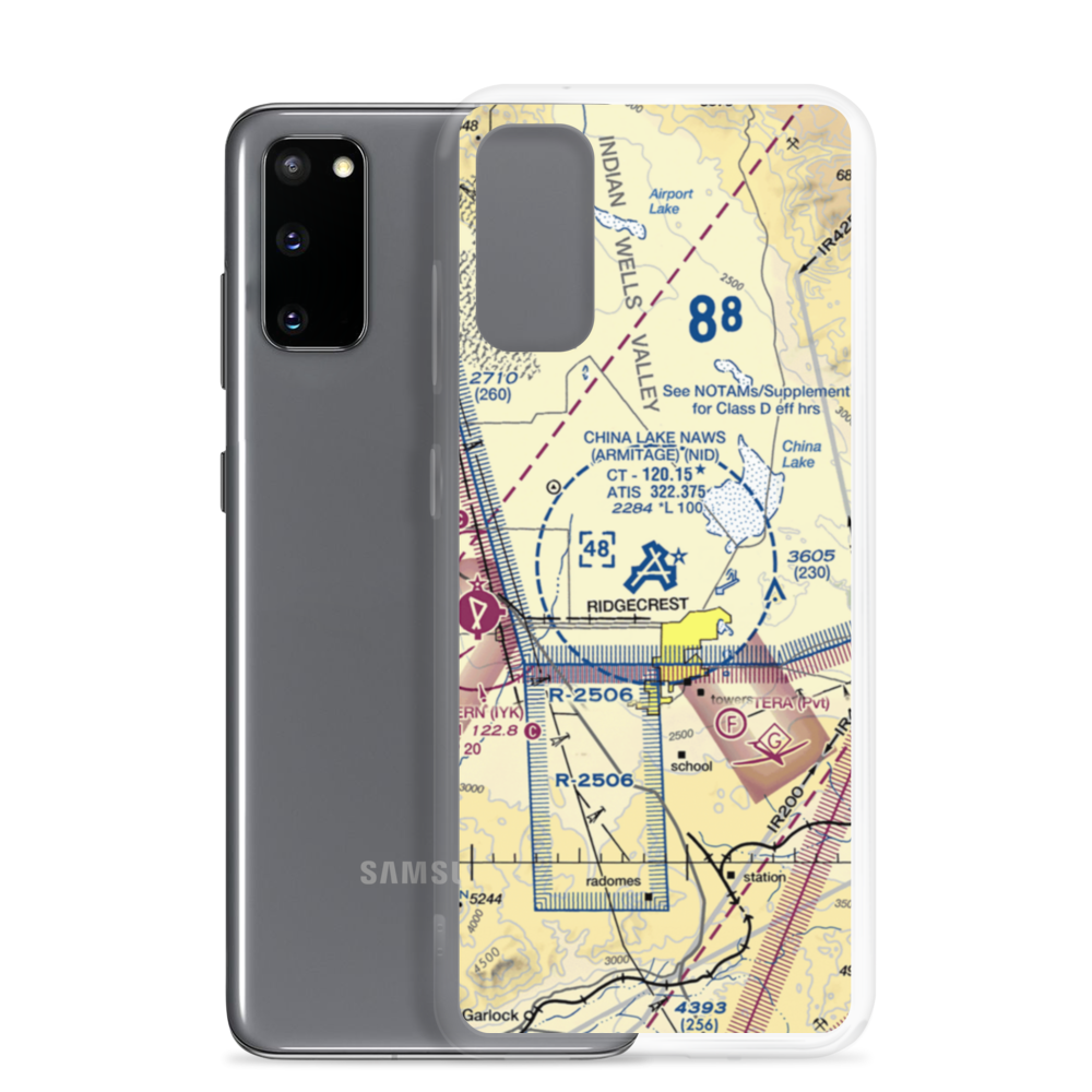 China Lake Naws (Armitage Field) Airport (NID) VFR Sectional Samsung Case Samsung Galaxy S20 model shown