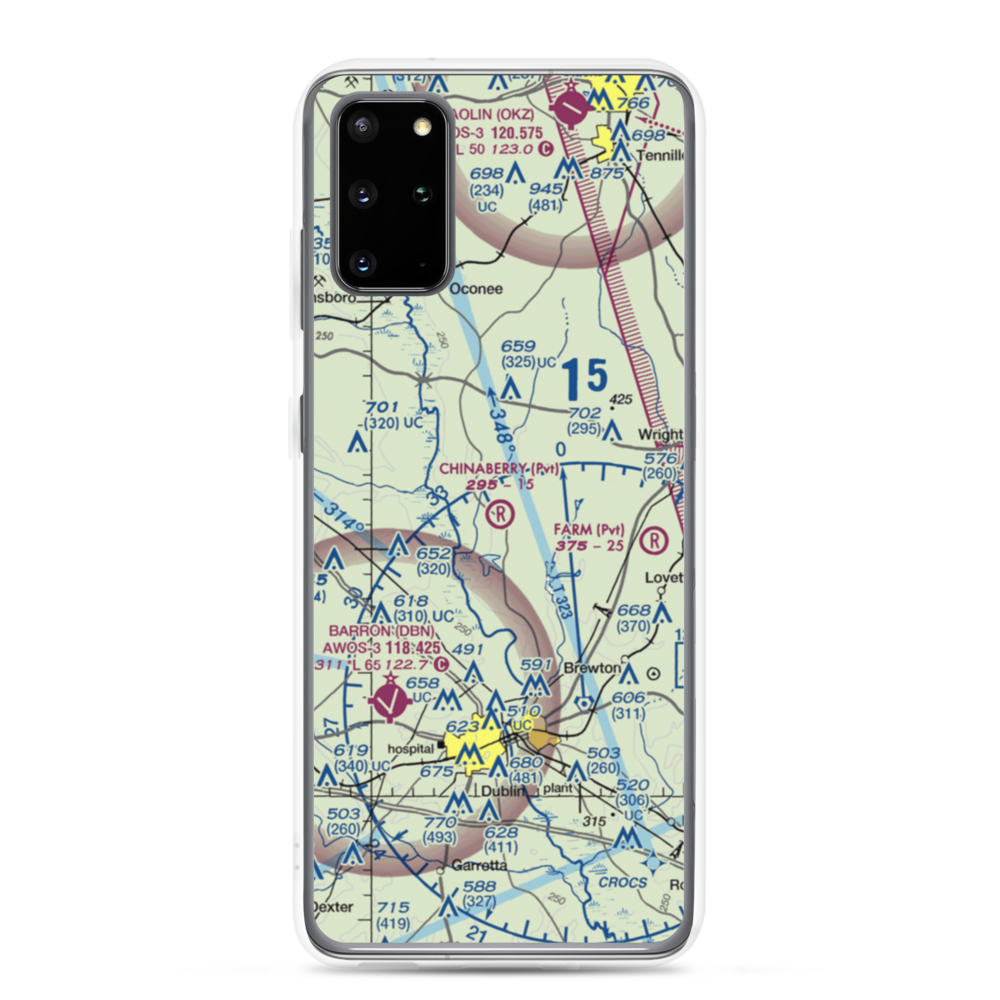 Chinaberry Ranch Airport (9GA8) VFR Sectional Samsung Case Samsung Galaxy S20 Plus model shown
