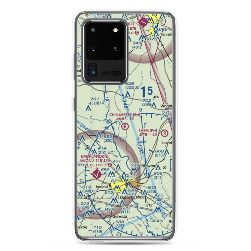 Chinaberry Ranch Airport (9GA8) VFR Sectional Samsung Case Samsung Galaxy S20 Ultra model shown