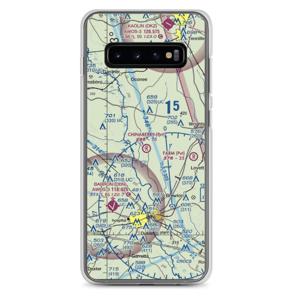 Chinaberry Ranch Airport (9GA8) VFR Sectional Samsung Case Samsung Galaxy S10+ model shown