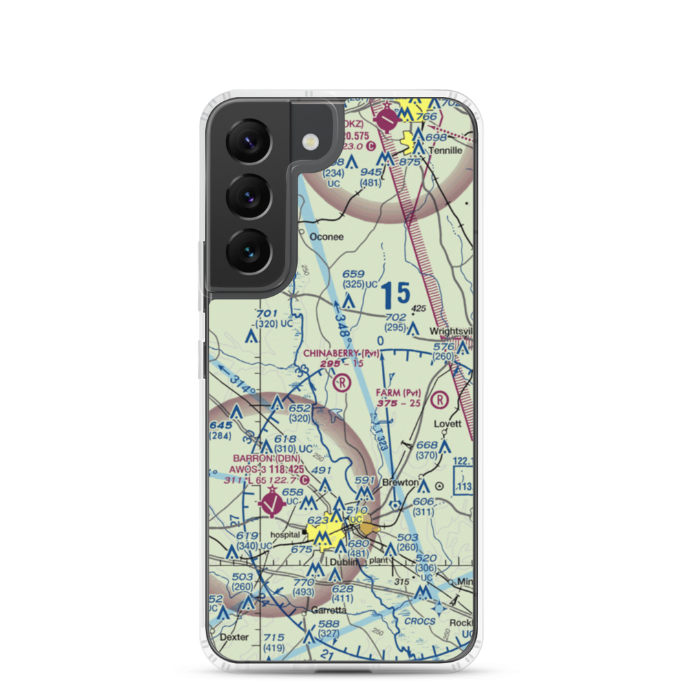 Chinaberry Ranch Airport (9GA8) VFR Sectional Samsung Case Samsung Galaxy S22 model shown