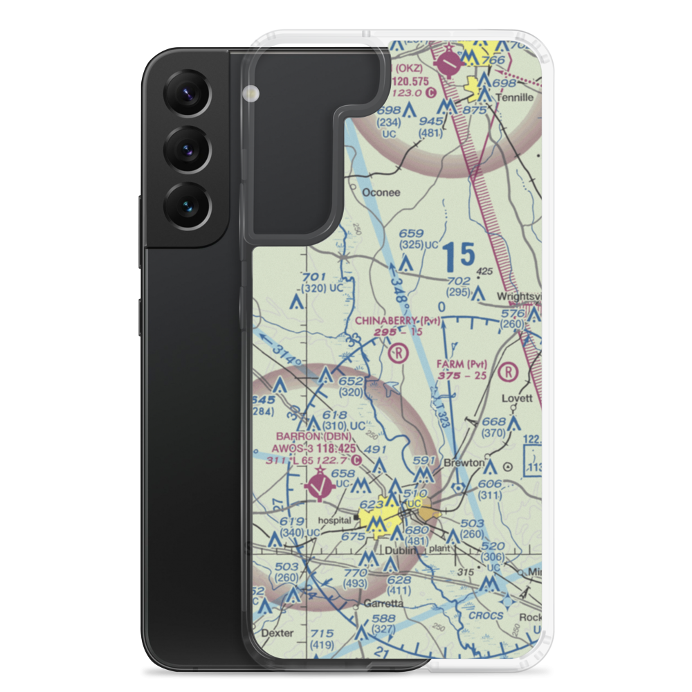 Chinaberry Ranch Airport (9GA8) VFR Sectional Samsung Case Samsung Galaxy S22 Plus model shown