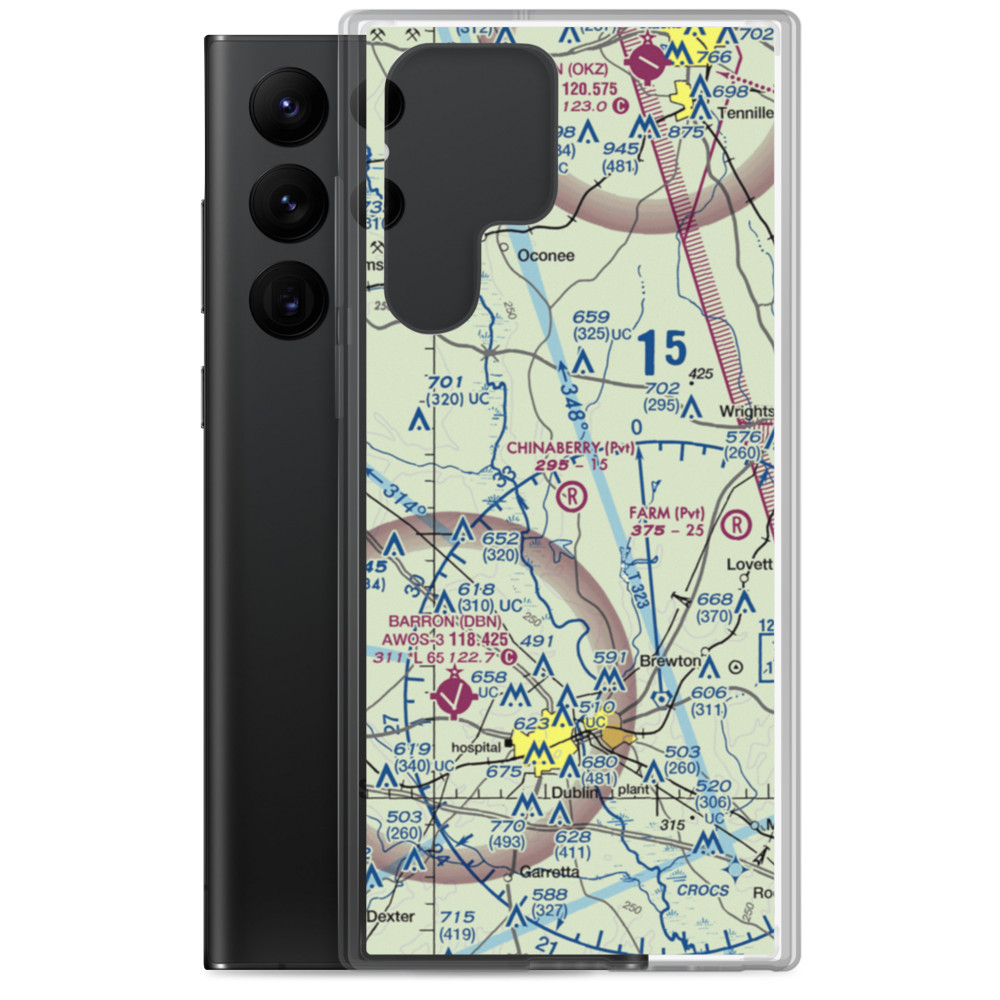 Chinaberry Ranch Airport (9GA8) VFR Sectional Samsung Case Samsung Galaxy S22 Ultra model shown