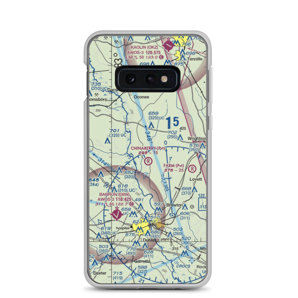 Chinaberry Ranch Airport (9GA8) VFR Sectional Samsung Case Samsung Galaxy S10e model shown
