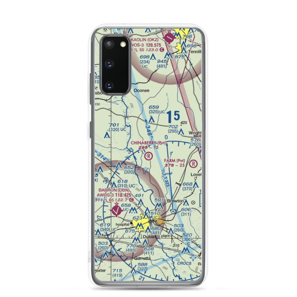 Chinaberry Ranch Airport (9GA8) VFR Sectional Samsung Case Samsung Galaxy S20 model shown