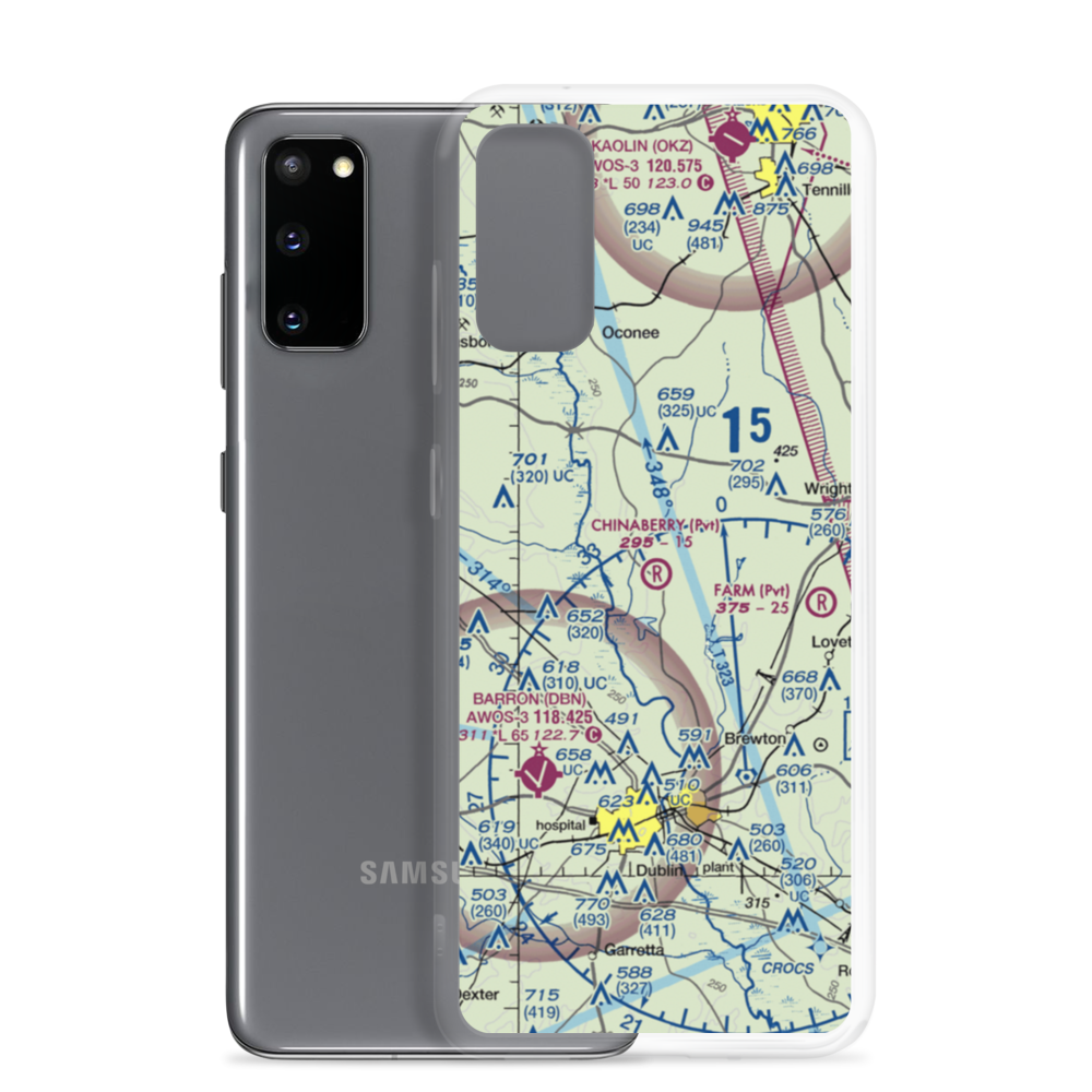 Chinaberry Ranch Airport (9GA8) VFR Sectional Samsung Case Samsung Galaxy S20 model shown