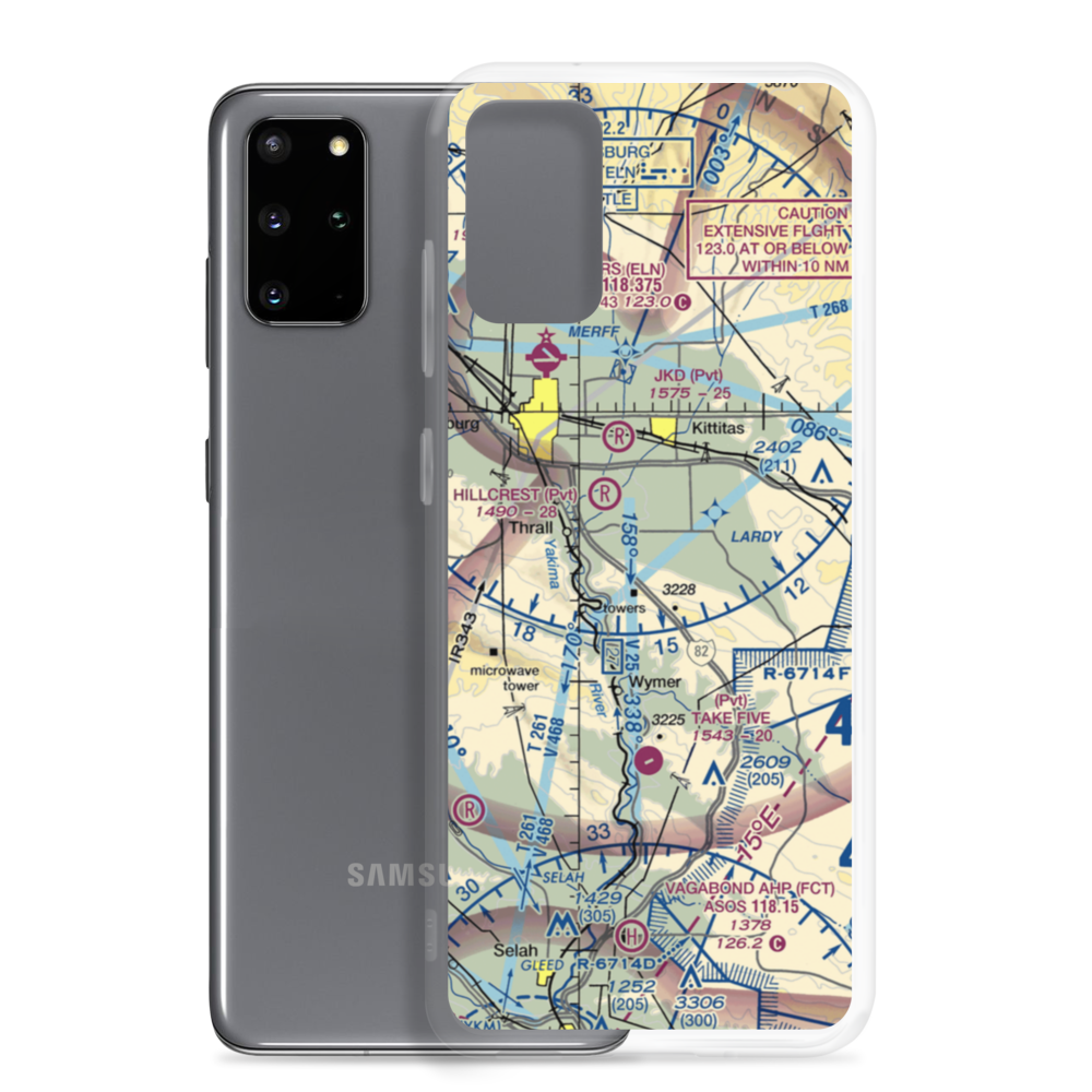 Chinook Farms Airport (WA37) VFR Sectional Samsung Case Samsung Galaxy S20 Plus model shown