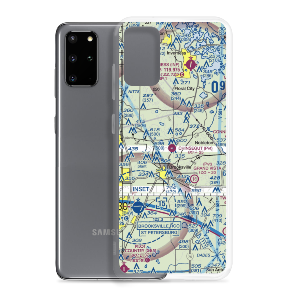 Chinsegut Airport (5FD7) VFR Sectional Samsung Case Samsung Galaxy S20 Plus model shown