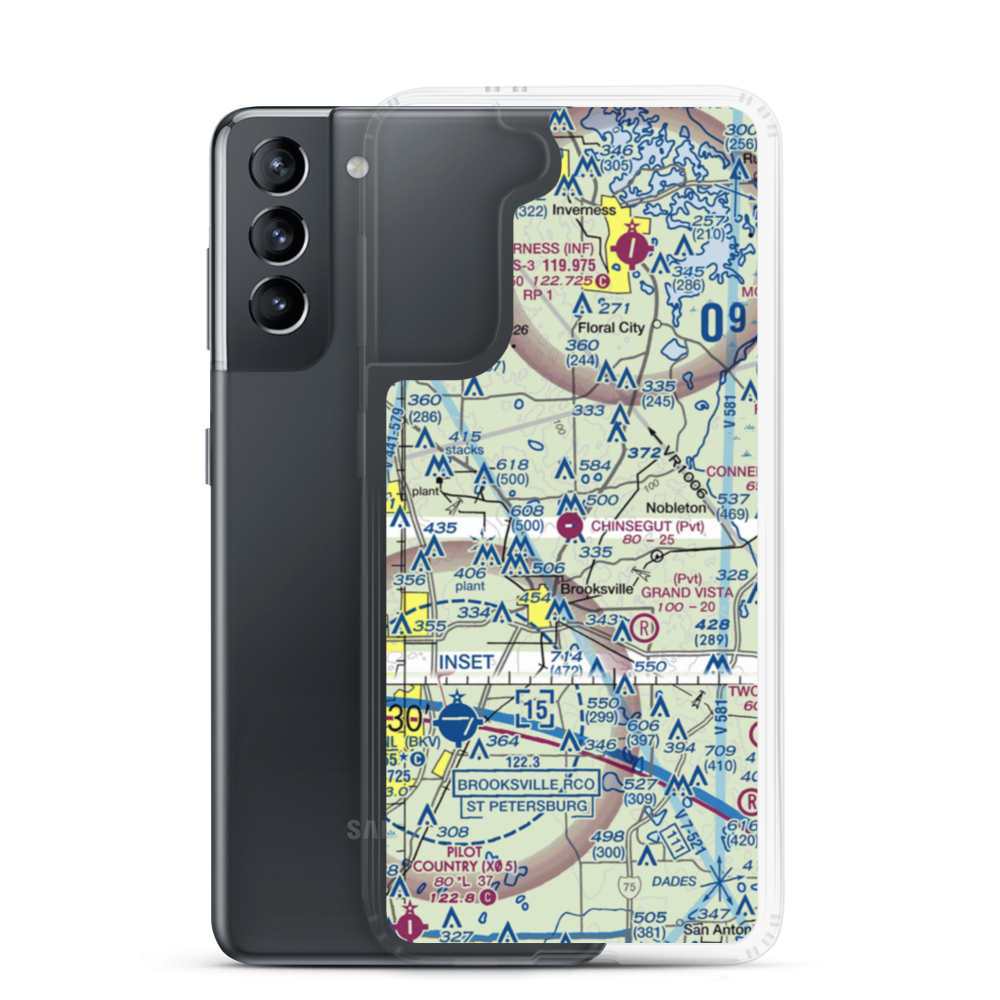 Chinsegut Airport (5FD7) VFR Sectional Samsung Case Samsung Galaxy S21 model shown