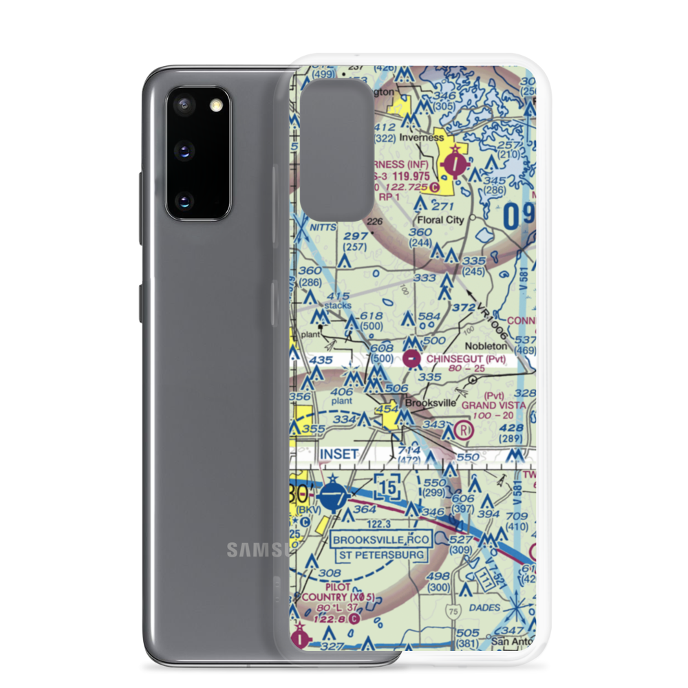 Chinsegut Airport (5FD7) VFR Sectional Samsung Case Samsung Galaxy S20 model shown